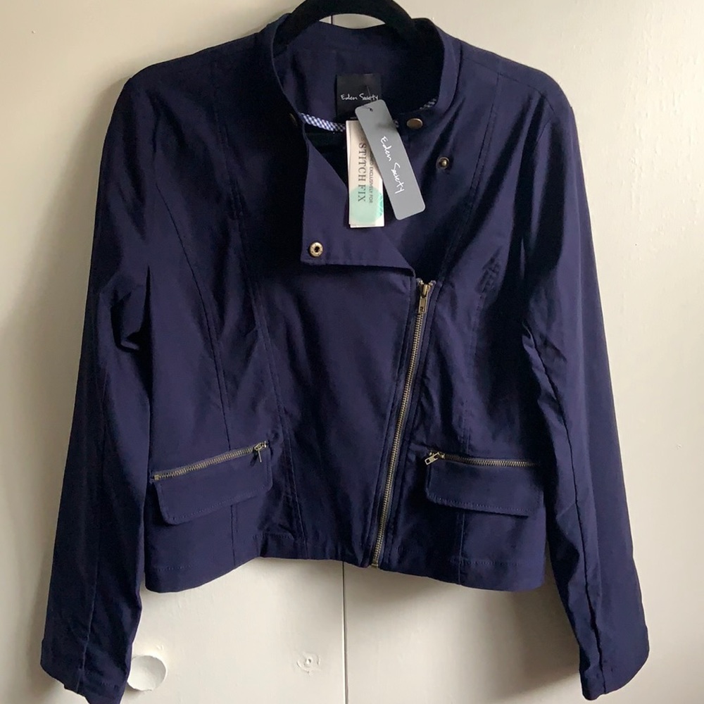 New With Tags Eden Society Blue Jacket size M